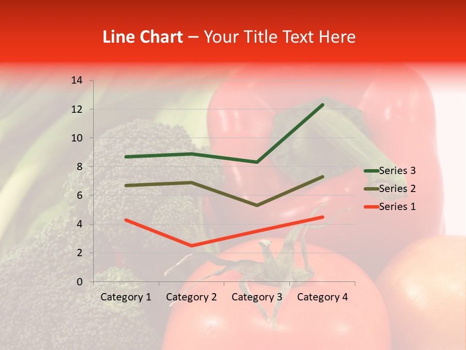 Fresh Vegetable On White Background PowerPoint Template