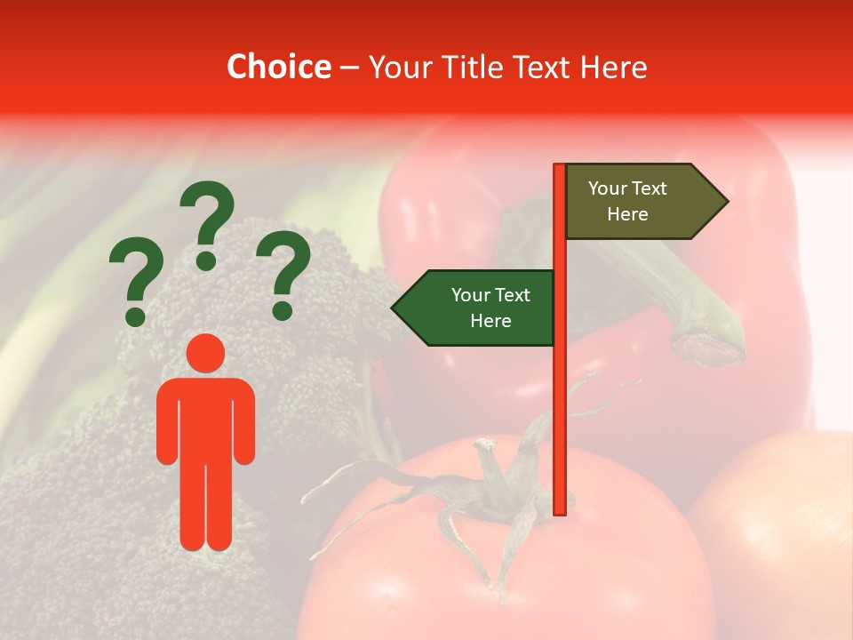 Fresh Vegetable On White Background PowerPoint Template