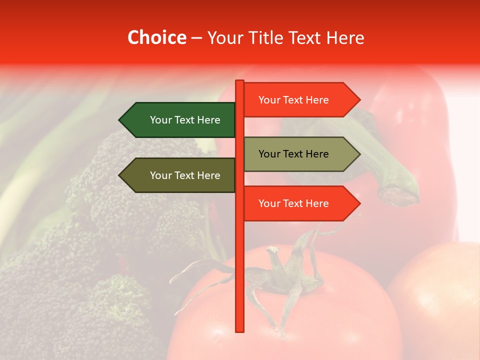 Fresh Vegetable On White Background PowerPoint Template