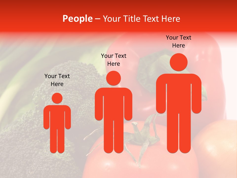 Fresh Vegetable On White Background PowerPoint Template