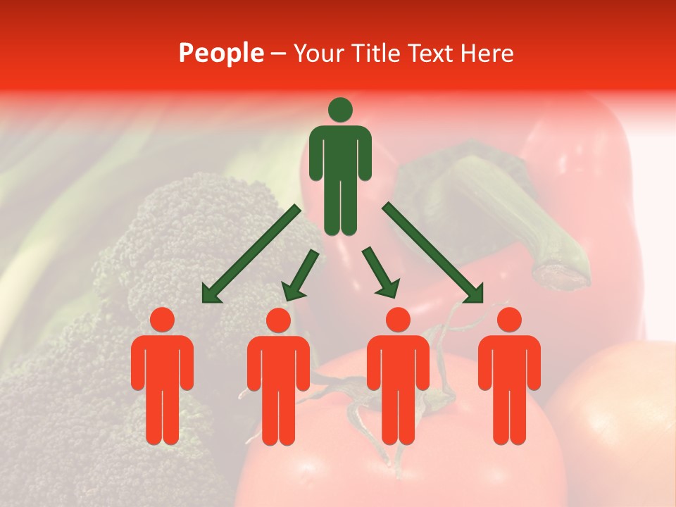 Fresh Vegetable On White Background PowerPoint Template