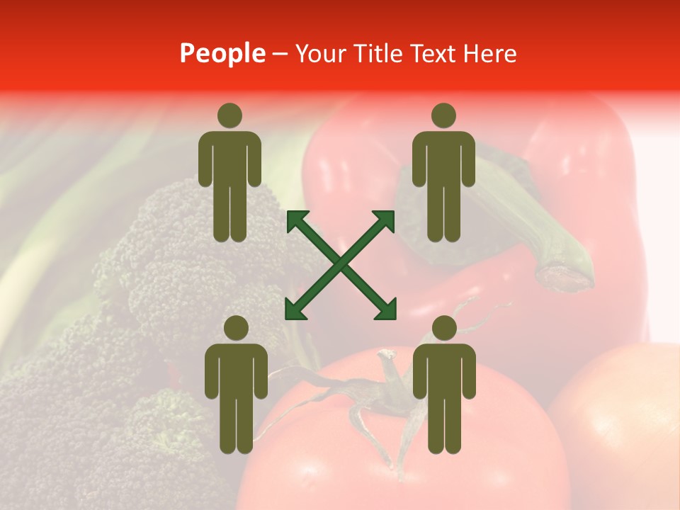 Fresh Vegetable On White Background PowerPoint Template