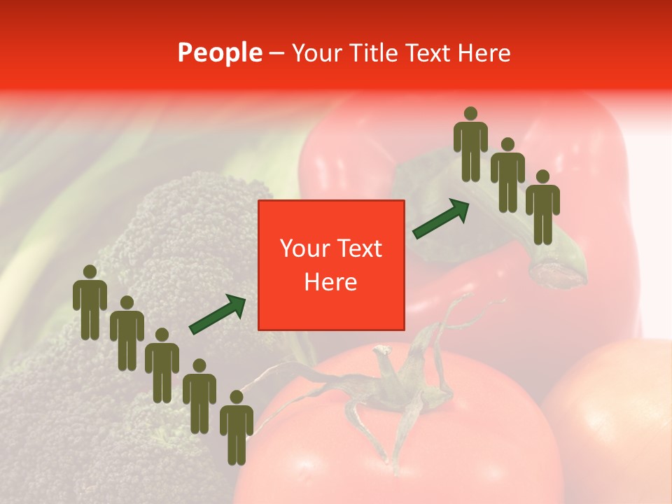 Fresh Vegetable On White Background PowerPoint Template