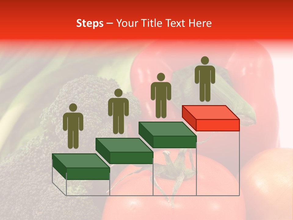 Fresh Vegetable On White Background PowerPoint Template