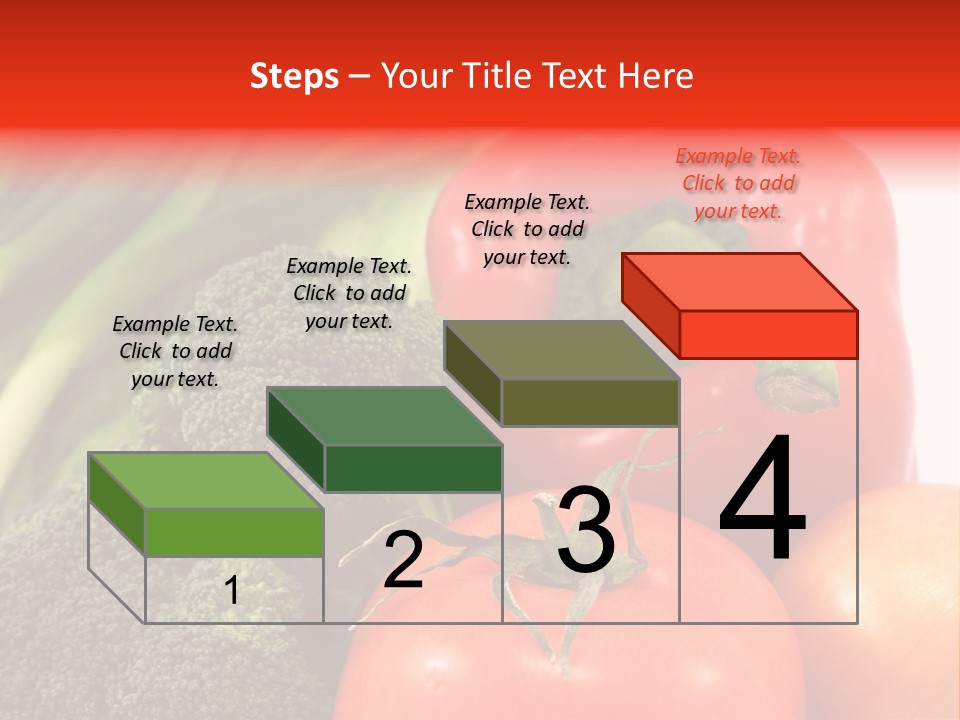 Fresh Vegetable On White Background PowerPoint Template