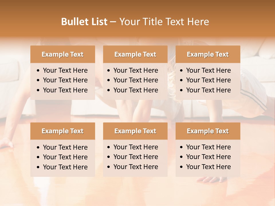 Young Man And Woman Woman Doing Exercise In The Sunny Room PowerPoint Template