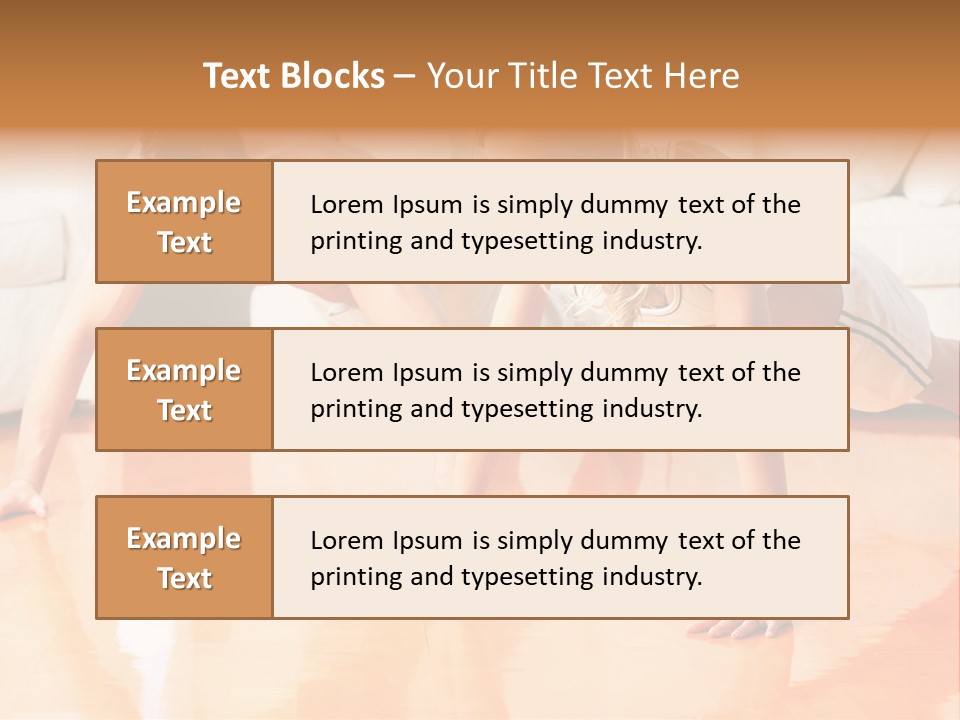 Young Man And Woman Woman Doing Exercise In The Sunny Room PowerPoint Template