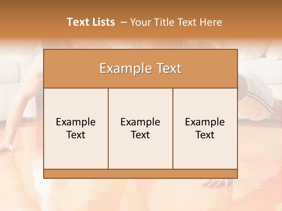 Young Man And Woman Woman Doing Exercise In The Sunny Room PowerPoint Template