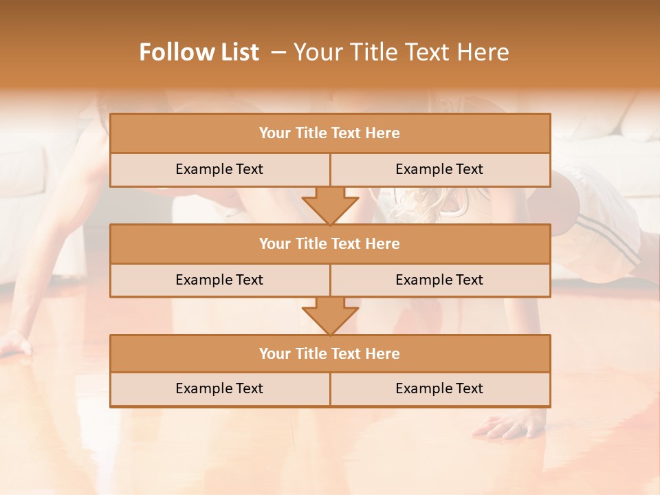 Young Man And Woman Woman Doing Exercise In The Sunny Room PowerPoint Template