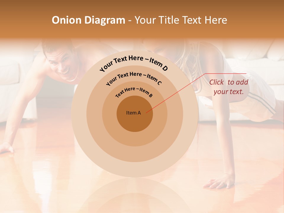 Young Man And Woman Woman Doing Exercise In The Sunny Room PowerPoint Template