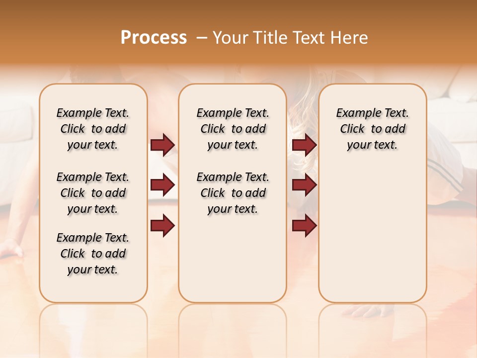 Young Man And Woman Woman Doing Exercise In The Sunny Room PowerPoint Template