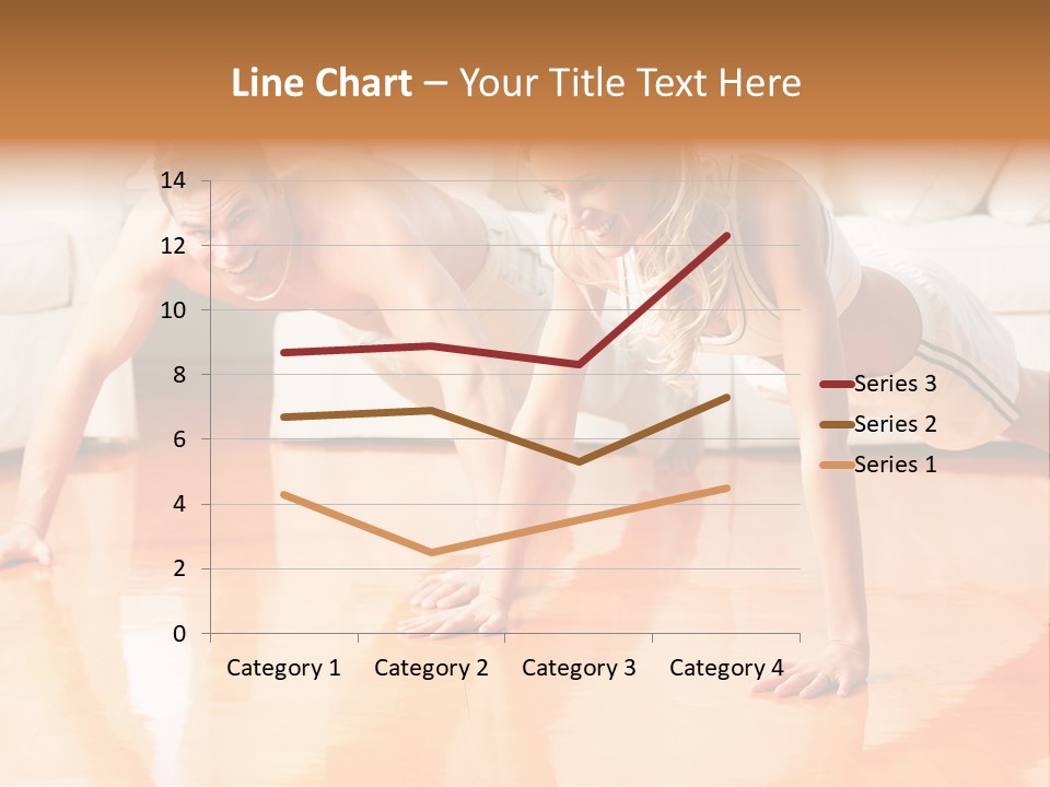 Young Man And Woman Woman Doing Exercise In The Sunny Room PowerPoint Template