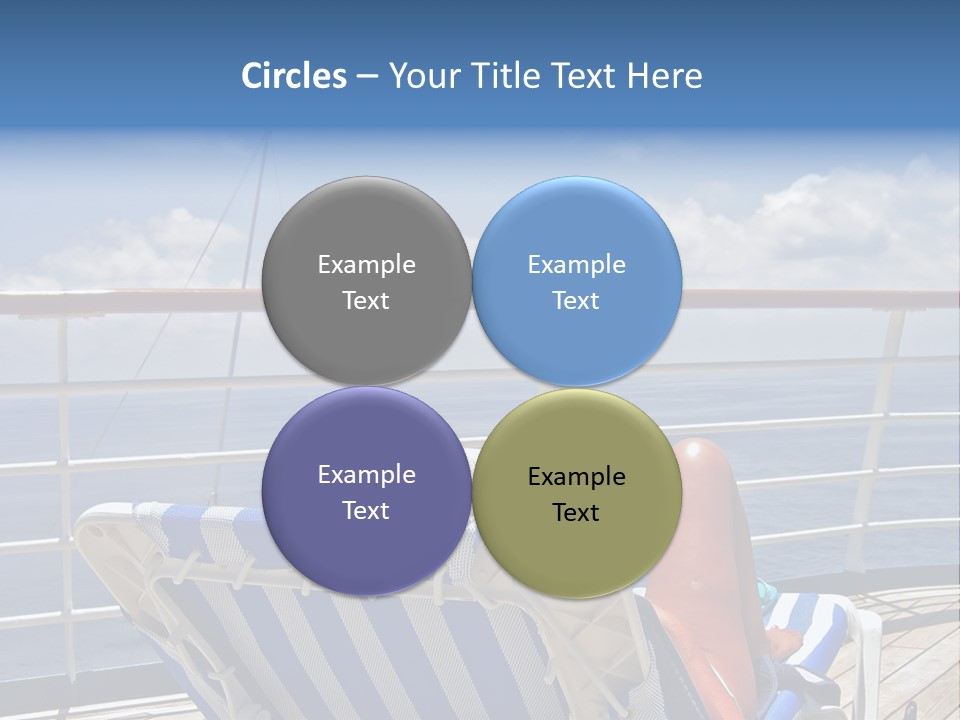 A Woman Sits On The Upper Deck Of A Cruise Ship And Overlooks The Ocean PowerPoint Template