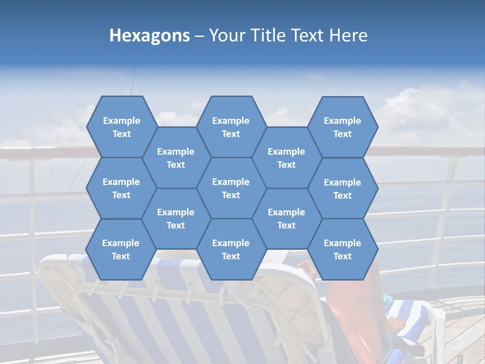 A Woman Sits On The Upper Deck Of A Cruise Ship And Overlooks The Ocean PowerPoint Template