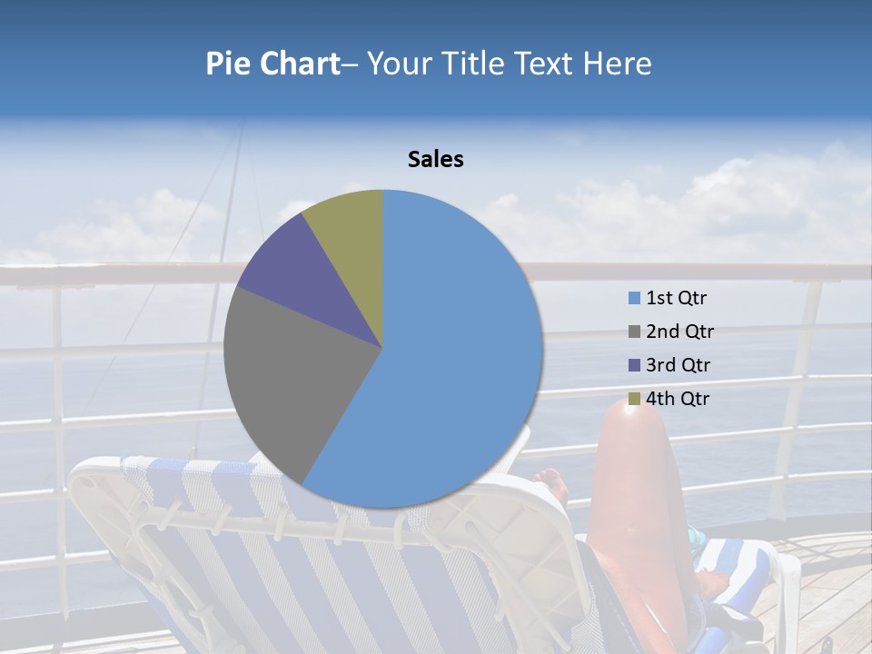 A Woman Sits On The Upper Deck Of A Cruise Ship And Overlooks The Ocean PowerPoint Template