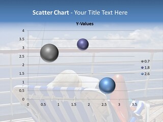 A Woman Sits On The Upper Deck Of A Cruise Ship And Overlooks The Ocean PowerPoint Template