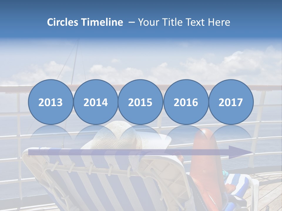 A Woman Sits On The Upper Deck Of A Cruise Ship And Overlooks The Ocean PowerPoint Template