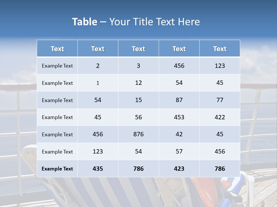 A Woman Sits On The Upper Deck Of A Cruise Ship And Overlooks The Ocean PowerPoint Template