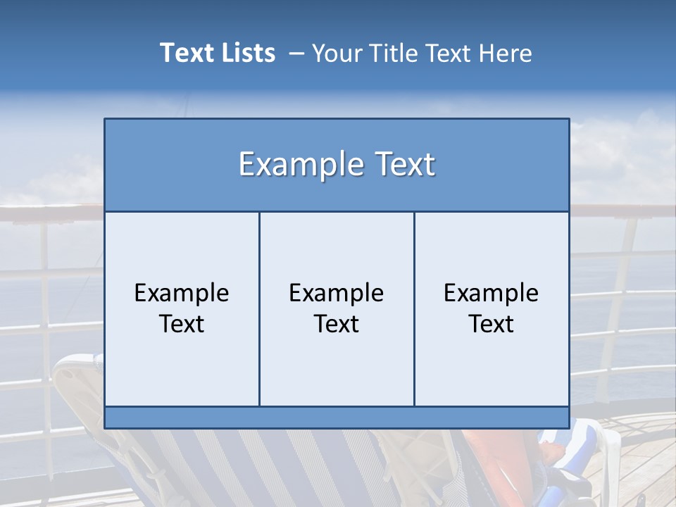A Woman Sits On The Upper Deck Of A Cruise Ship And Overlooks The Ocean PowerPoint Template