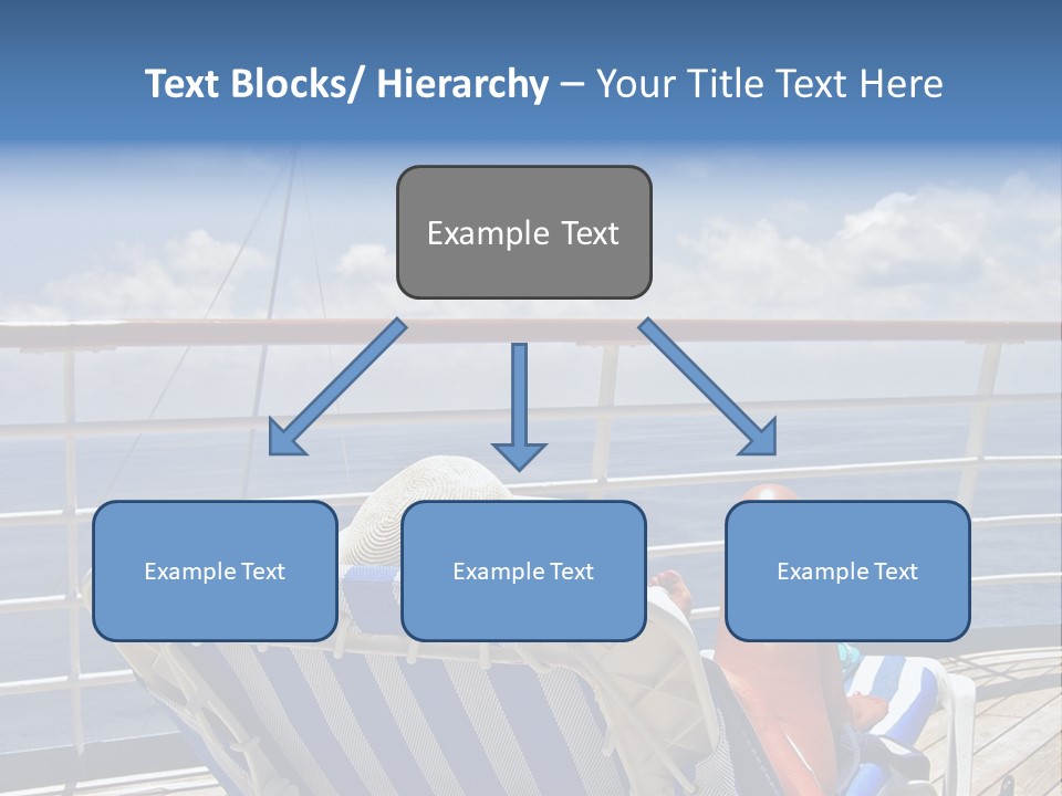 A Woman Sits On The Upper Deck Of A Cruise Ship And Overlooks The Ocean PowerPoint Template