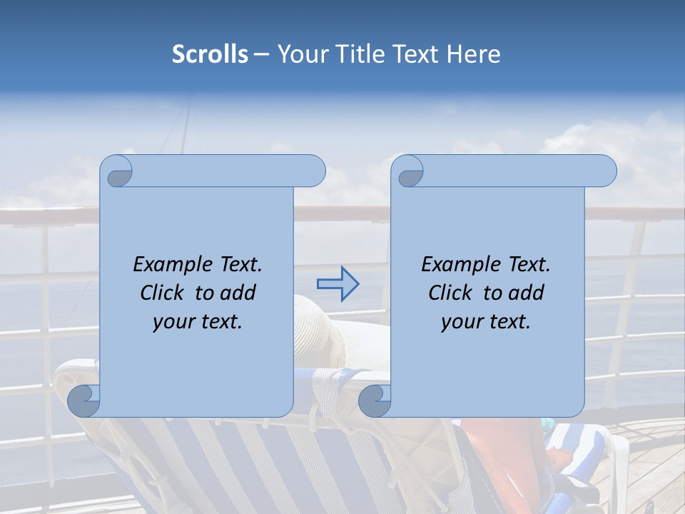 A Woman Sits On The Upper Deck Of A Cruise Ship And Overlooks The Ocean PowerPoint Template