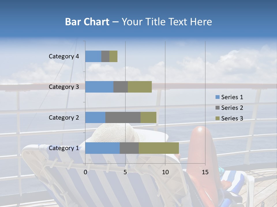 A Woman Sits On The Upper Deck Of A Cruise Ship And Overlooks The Ocean PowerPoint Template