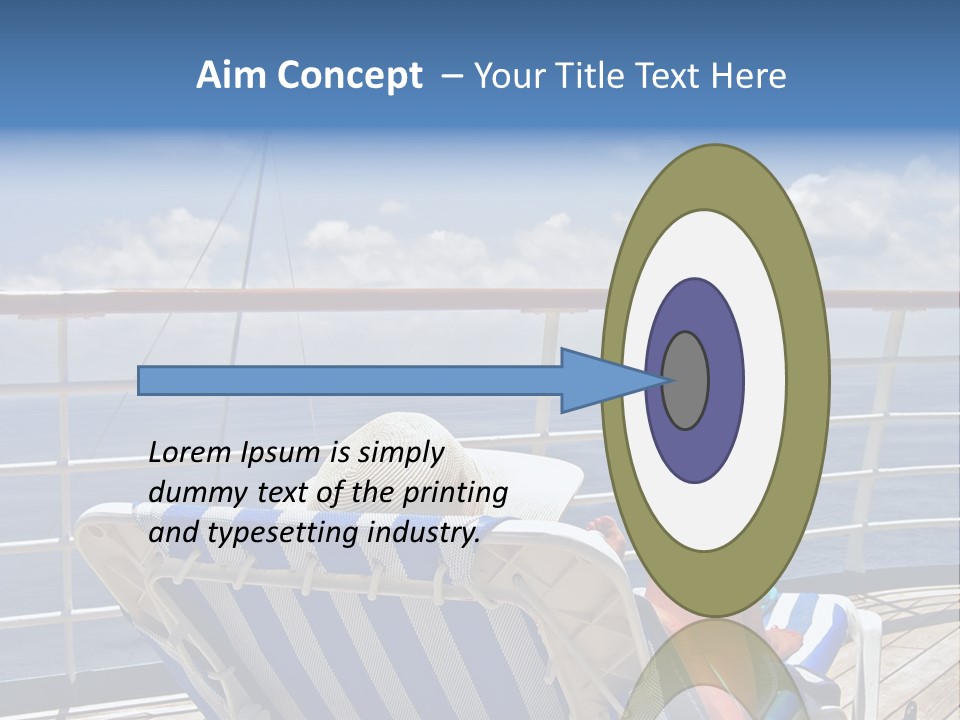 A Woman Sits On The Upper Deck Of A Cruise Ship And Overlooks The Ocean PowerPoint Template