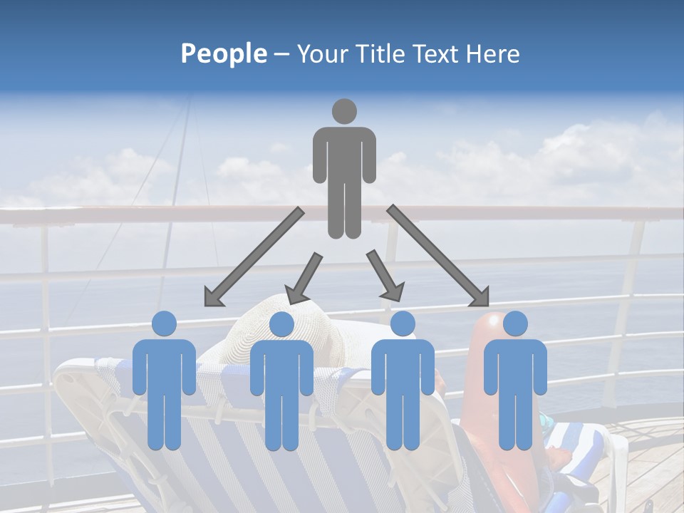 A Woman Sits On The Upper Deck Of A Cruise Ship And Overlooks The Ocean PowerPoint Template