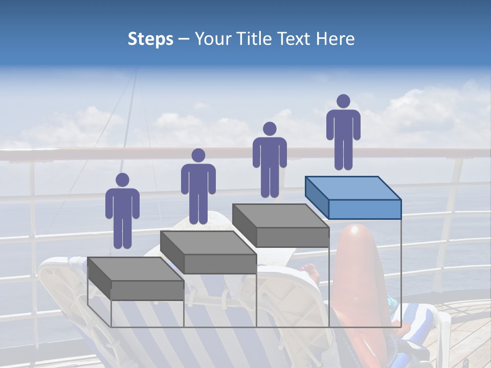 A Woman Sits On The Upper Deck Of A Cruise Ship And Overlooks The Ocean PowerPoint Template