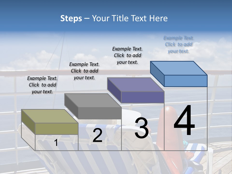 A Woman Sits On The Upper Deck Of A Cruise Ship And Overlooks The Ocean PowerPoint Template