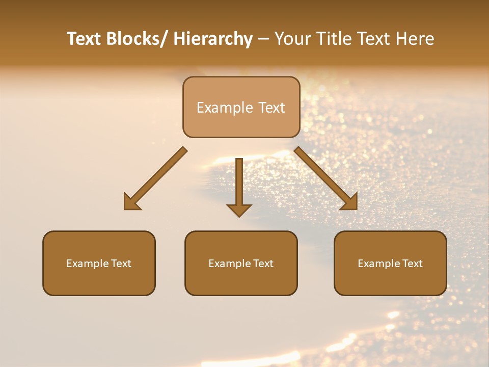 Golden Reflection Of The Sunset In The Sand. PowerPoint Template