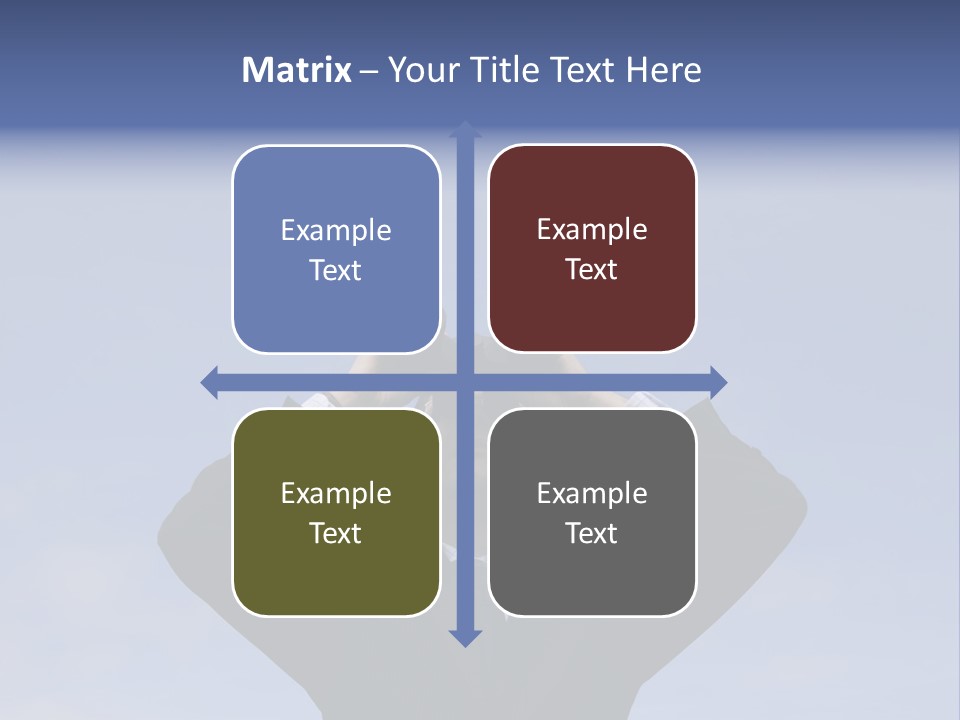 Businessman Looking Through Binoculars With A Blue Sky As Background PowerPoint Template