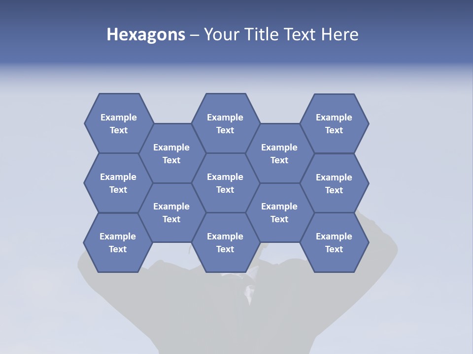 Businessman Looking Through Binoculars With A Blue Sky As Background PowerPoint Template