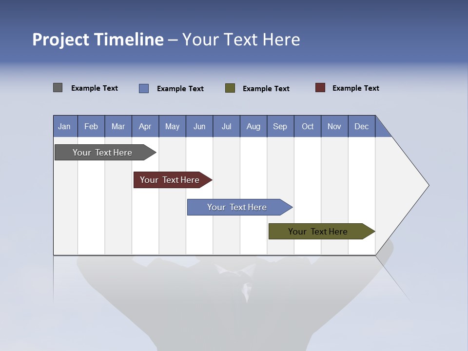 Businessman Looking Through Binoculars With A Blue Sky As Background PowerPoint Template
