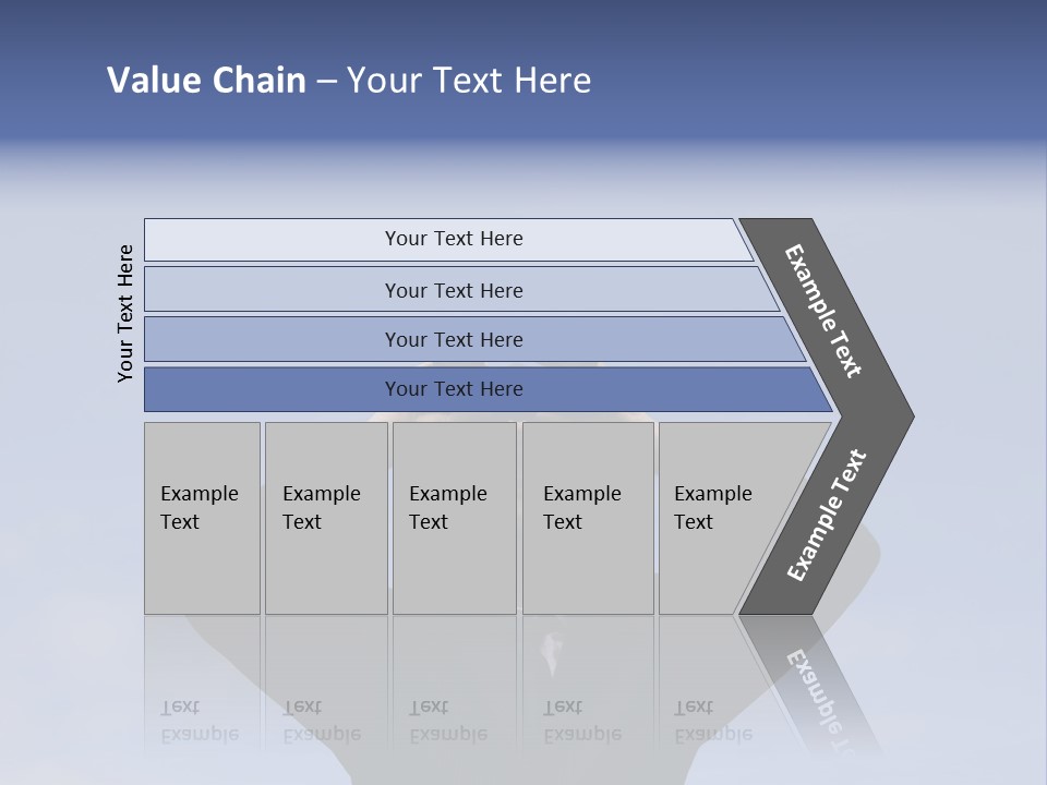 Businessman Looking Through Binoculars With A Blue Sky As Background PowerPoint Template