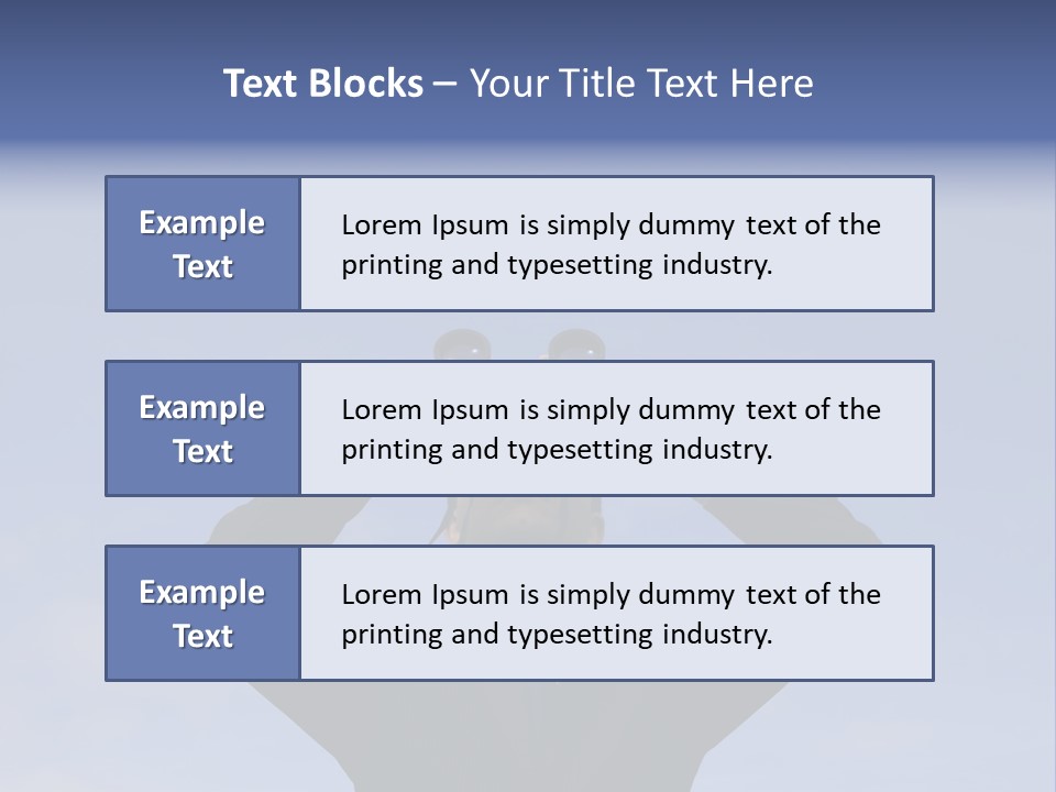 Businessman Looking Through Binoculars With A Blue Sky As Background PowerPoint Template