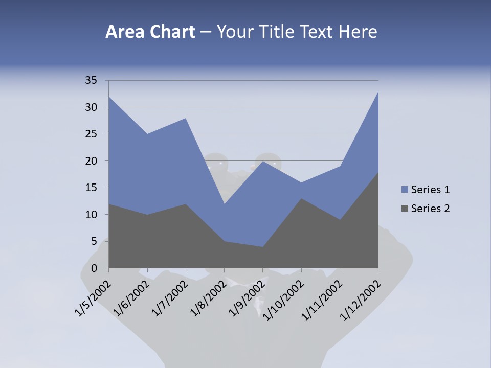Businessman Looking Through Binoculars With A Blue Sky As Background PowerPoint Template