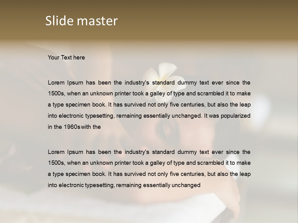 A Young Woman Having Massage In Tropical Spa PowerPoint Template