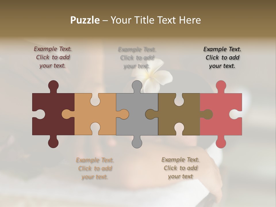 A Young Woman Having Massage In Tropical Spa PowerPoint Template