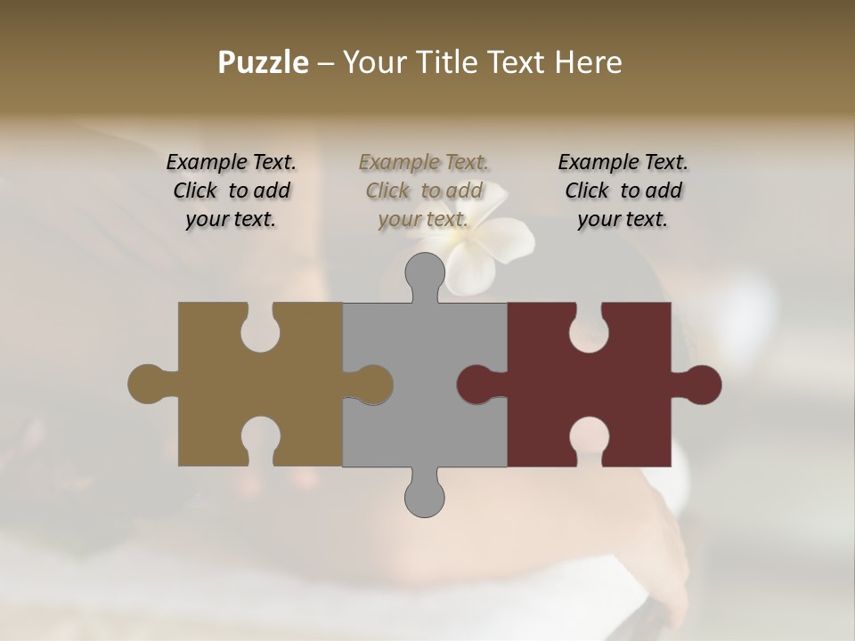 A Young Woman Having Massage In Tropical Spa PowerPoint Template