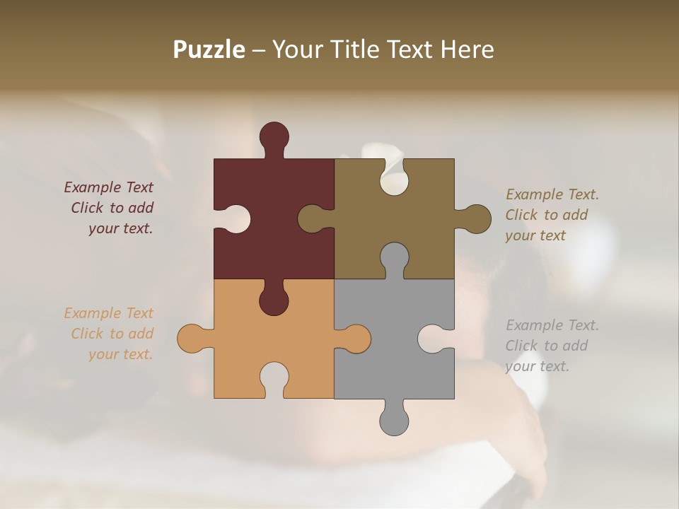 A Young Woman Having Massage In Tropical Spa PowerPoint Template