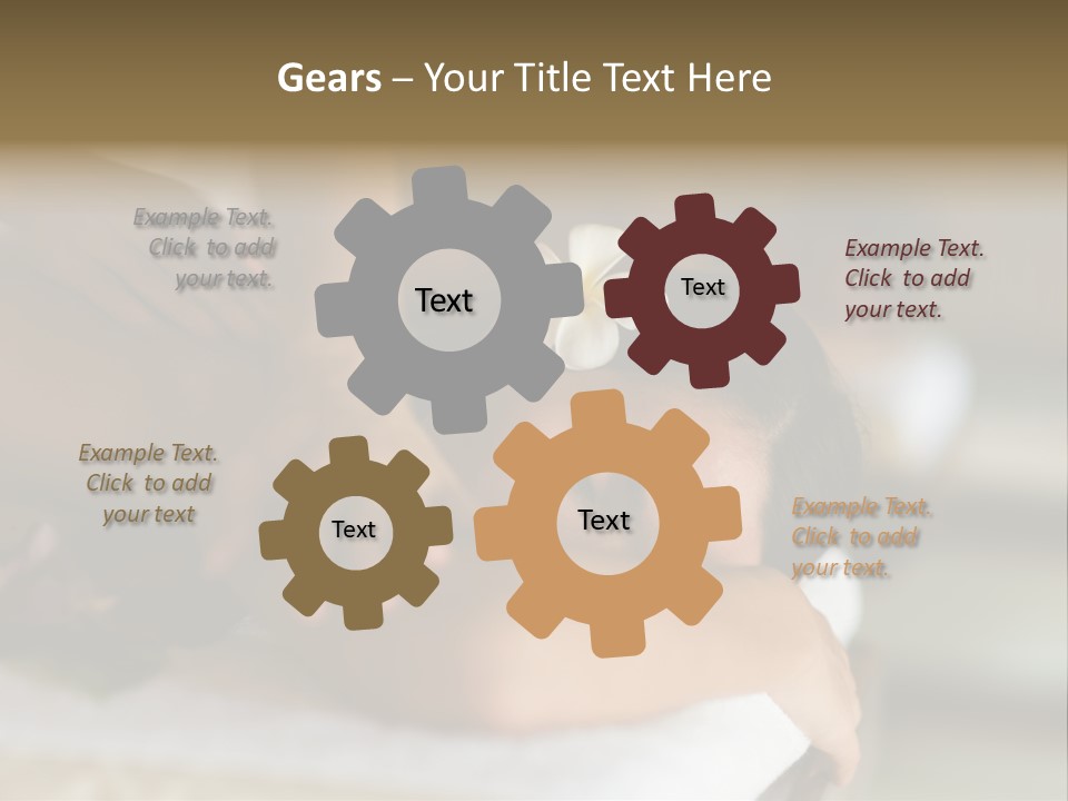 A Young Woman Having Massage In Tropical Spa PowerPoint Template