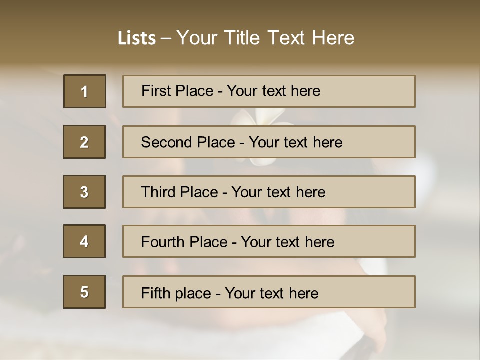 A Young Woman Having Massage In Tropical Spa PowerPoint Template