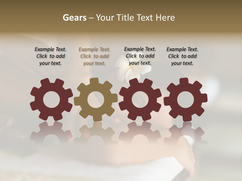 A Young Woman Having Massage In Tropical Spa PowerPoint Template