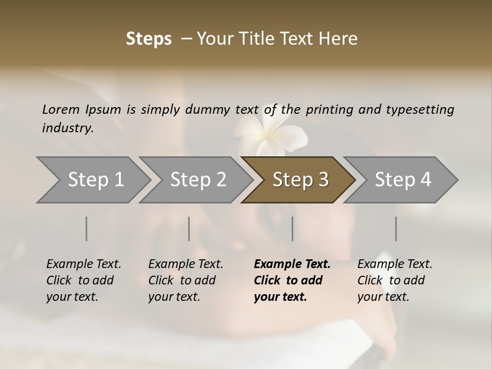 A Young Woman Having Massage In Tropical Spa PowerPoint Template