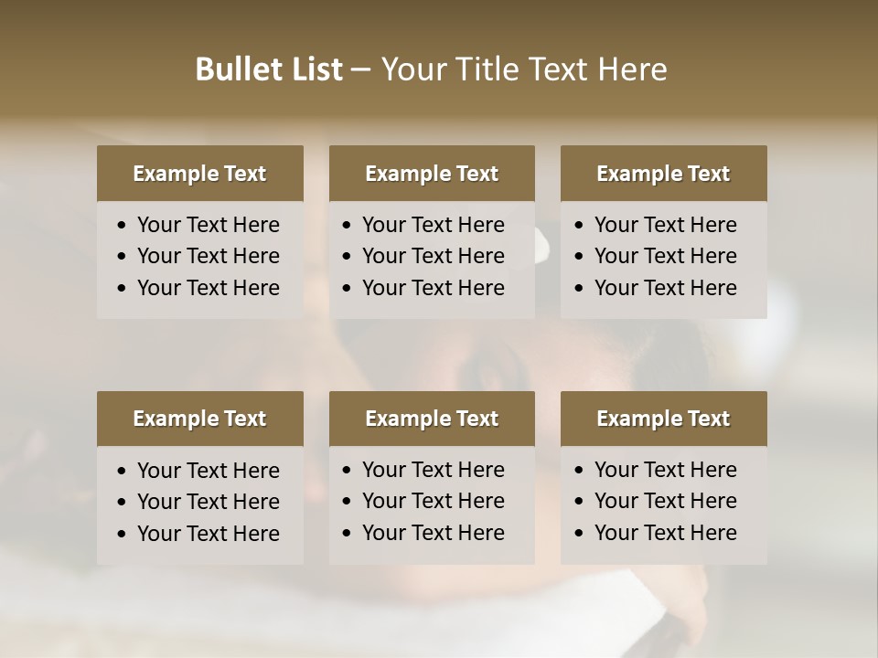 A Young Woman Having Massage In Tropical Spa PowerPoint Template