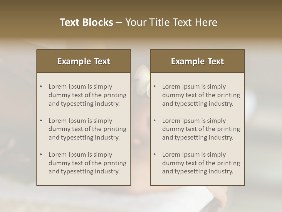 A Young Woman Having Massage In Tropical Spa PowerPoint Template