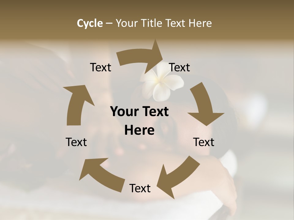 A Young Woman Having Massage In Tropical Spa PowerPoint Template