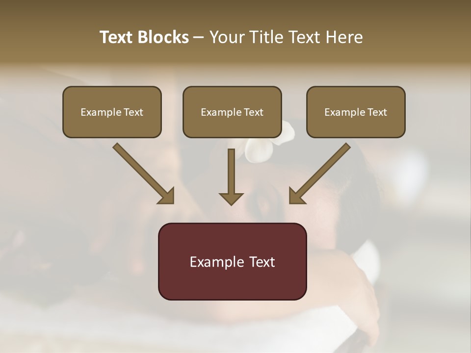 A Young Woman Having Massage In Tropical Spa PowerPoint Template