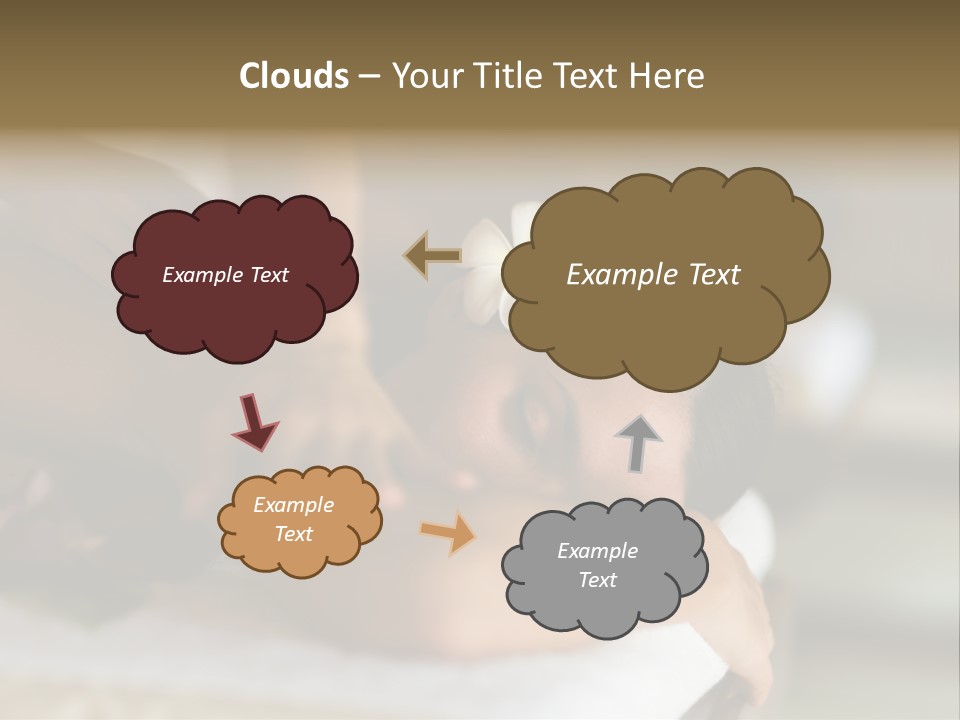 A Young Woman Having Massage In Tropical Spa PowerPoint Template